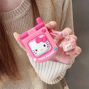 Resim Sanrio Hello Kitty Kablosuz Kulaklık Kılıfı - Sevimli Pembe & Hello Kitty Yüzü, Yumuşak Silikon Kulaklıklık Tutucu ve Anahtarlık, AirPods/Kablosuz Kulaklıklarla Uyumlu, Kızlar için Doğum Günü/Parti Hediyesi, Sanrio Hayranları İçin, Seyahat Aksesuarı, Eğlenceli Dekoratif Anahtarlık 