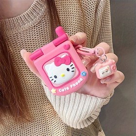 Resim Sanrio Hello Kitty Kablosuz Kulaklık Kılıfı - Sevimli Pembe & Hello Kitty Yüzü, Yumuşak Silikon Kulaklıklık Tutucu ve Anahtarlık, AirPods/Kablosuz Kulaklıklarla Uyumlu, Kızlar için Doğum Günü/Parti Hediyesi, Sanrio Hayranları İçin, Seyahat Aksesuarı, Eğlenceli Dekoratif Anahtarlık 
