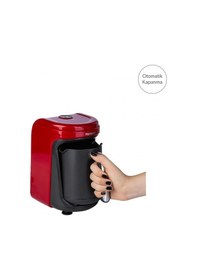 Resim Pottoman 1831h Kırmızı Türk Kahve Makinesi Siyah 