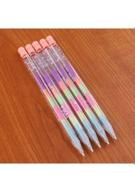 Resim Gökkuşağı Jel Kalem Glitter Kalem - 6 Adet 