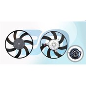 Resim WISCO 6K0959455B Fan Motoru Davlumbazsız (300 Mm- 3 Fiş -7 Kanat) VW Polo Clasıc Caddy Cordoba 94 - WISCO