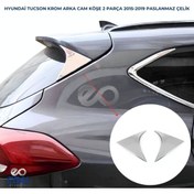 Resim EBAL OTO AKSESUAR Uyumlu Hyundai Tucson Krom Arka Cam Köşe Çıta 2 Prç 2015-2019 P.çelik 