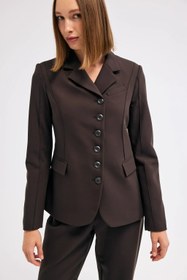 Resim Kahverengi Blazer Ceket - 42 / Kahverengi 