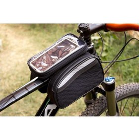 Resim Procycle Bisiklet Kadro Üstü Heybe Çanta Dokunmatik 6 İnç Siyah 