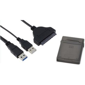 Resim Alfais 4853 Usb 3.0 Sata Kablo Çevirici Dönüştürücü Hdd Hardisk Kablosu + Kutu 