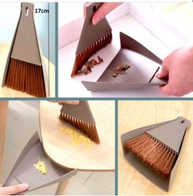 Resim Omeniv Minimal Dizayn Muji Stil Faraş Süpürge Fırça Set 