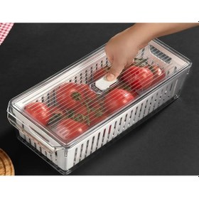 Resim 3'lü Süzgeçli Hava Alma Özellikli Buzdolabı Düzenleyici Buzdolabı Içi Düzenleyici Organizer Diğer 