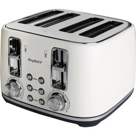 Resim Berghoff Gem Concept 4 Dilim Ekmek Kızartma Makinesi – 1800 W, Çift Kontrol Paneli | Vanilya Krem 