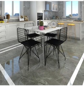 Resim Knsz masa sandalye takımı hem75mazlum byzsyh 080*080 4 sandalye s 