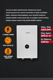 Resim Veito Flow E7 Merkezi Sistem Ani Su Isıtıcı – Elektronik Kontrollü, Dijital Ayarlı 