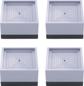 Resim Shineyee Plastik+tpu Ev Aletleri Ayaklıkları - 4cm Yükseklikli, Kaymazsız, Ses Azaltıcı, Nem Koruyucu - Gri Renk, 7.8x7.8cm, 4 Adet Paket 