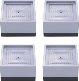 Resim Shineyee Plastik+tpu Ev Aletleri Ayaklıkları - 4cm Yükseklikli, Kaymazsız, Ses Azaltıcı, Nem Koruyucu - Gri Renk, 7.8x7.8cm, 4 Adet Paket 