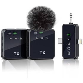 Resim Plentiful Çoklu Giriş Kablosuz Çiftli Yaka Mikrofonu 