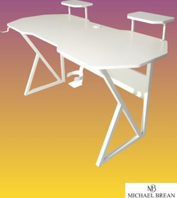 Resim Michael Brean Özel Tasarım Oyuncu Masası 150 Cm Bardaklık Ve Kulaklık Tutucu Hediye 