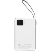 Resim S-Link M120 10000mAh PD20W + QC3.0 18W 15W Magsafe + Watch Beyaz LCD Taşınabilir Powerbank 