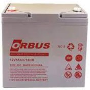 Resim Orbus 12v 55ah Engelli Araç Aküsü Jel Dikey Orbus