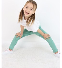 Resim Miababy Basic Kız Çocuk Tayt %100 Pamuk 6 Ay 5 Yaş Yeşil 
