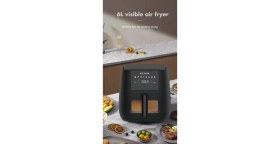 Resim Kochler 6 Litre Yağsız Airfryer Dijital Dokunmatik Ekran Fritöz Tek Hazne Isı Ayarı 
