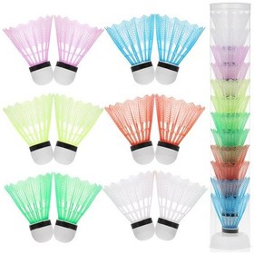 Resim Maiyame 12 Adet Renkli Nilon Badminton Topu - Spor Oyunları İçin Dayanıklı Plastik Makyajlı Toplar 