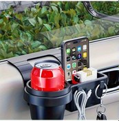 Resim Xuweiwei Black, 4 Mevsim Kullanılabilir 1 Kapı Araç Saklama Kutusu Bardaklık Telefon Cüzdanı 