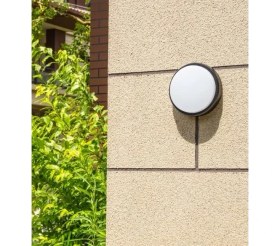 Resim 15W Siyah LED Nem Su Geçirmez Banyo Bahçe Balkon Modern Tavan Duvar Lambası Beyaz Işık 6500K IP65 Dış Mekan Kullanıma Uygun 