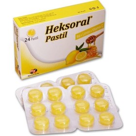 Resim MEGA FARMA Heksoral Pastil Bal+Limon + Vitamin C 