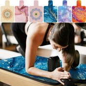 Resim Kaymaz Dayanıklı Süet Kauçuk Pilates ve Yoga Matı - Makinede Yıkanabilir, Hızlı Kuruyan, Katlanabilir Geometrik Desenli (Mermer, Mandala, Çiçekli) Ev Spor Salonu, Seyahat için - Karışık Renkler, Yoga Aksesuarları 