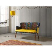 Resim Vistaso Etnik Desen Sarı Çay Seti Ikili Koltuk (Salon, Balkon, Ofis) 