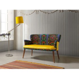 Resim Vistaso Etnik Desen Sarı Çay Seti Ikili Koltuk (Salon, Balkon, Ofis) 