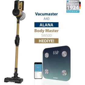 Resim Blaupunkt A40 Vacumaster Kablosuz Dikey Süpürge + Blaupunkt SW500 Body Master Smart Tartı 