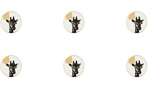 Resim Porland Wild Life Giraffe Bardak Altlığı 10cm 6'lı 04alm006620 