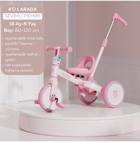 Resim 3 Tekerlekli Cocuk Bisikleti Pembe 18 Ay - 5 Yaş 