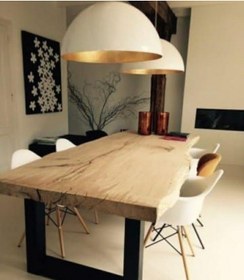 Resim Mylights 50 Cm Retro Rustik Beyaz Içi Altın Metal Sarkıt 