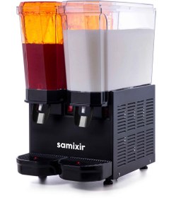 Resim Klasik Twin Soğuk İçecek Dispenseri, 20+20 Lt. - Fıskiyeli ve Karıştırıcılı - Siyah - Samixir 
