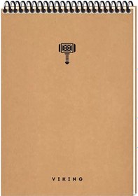 Resim Keskin La Plume Viking 17x24cm Bloknot Kraft Kapak 60yp. Çizgili Üstten Spiralli 145491-99 
