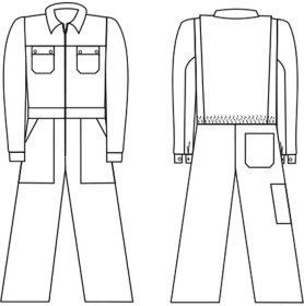 Resim Sara Norman Kollu Iş Tulumu 