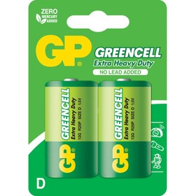 Resim Gp 13-2UE2 Greencel R20 Kalın D Boy Çinko Pil 2'li Paket 