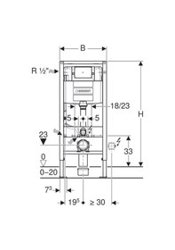 Resim Geberıt Omega Gomme Rezervuar 12 Cm Duofıx 111.060.00.1 Beyaz 