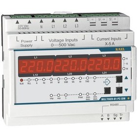 Resim Kael Multiser-01-pc-dın - Multimetre - Şebeke Analizörü Led Ekran 