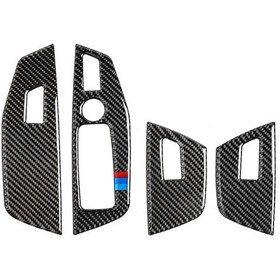 Resim Araba Karbon Fiber Pencere Camı Kontrol Paneli Bmw G01 X3 2018-2020 / G02 X4 2019-2020 İçin 3 Renkli Dekoratif Etiket, Sol Sürücü 1 Adet 