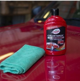 Resim Turtle Wax Renk Yenileyici Kırmızı Cila 500 ML + Uygulama Süngeri 