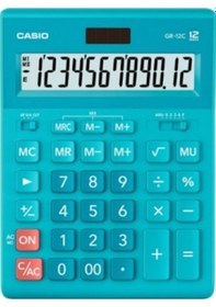 Resim Casio Gr 12c Lb 12 Hane Mavi Masa Üstü Hesap Makinesi 