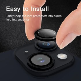 Resim 1pc Sertleştirilmiş Cam Lens Koruyucu için iPhone 14/13 Pro Max/11, Parlak Ekran Yüzeyi, Kolay Takma, Çizik Direnci, Yüksek Tanımlı Kamera Lens Çember Film 