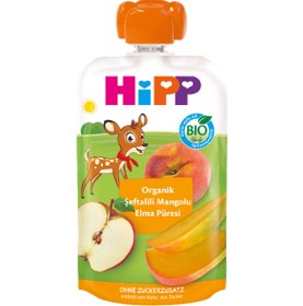 Resim Hipp Organik Şeftalili Mangolu Elma Püresi 100 Gr * 8 Adet 