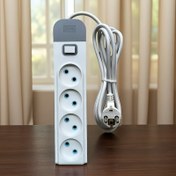 Resim Ev Çok Portlu Priz, Avrupa Tipi Soket, 2m, 3m & 5m Kablolu 4-Çıkışlı Fiş 