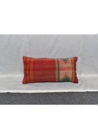 Resim Zehra Abla Halı Yeni El Dokuma Dekoratif Lumbar Kilim Kırlent Yastık Kılıfı 6658 Çok Renkli 