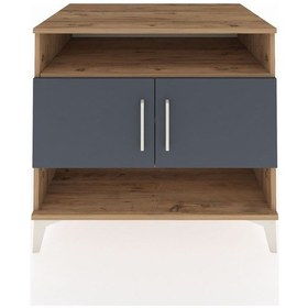 Resim Kronos Şifonyer 3 Raflı 2 Kapaklı 88x59x80 Çam-antrasit Atlas Çam 