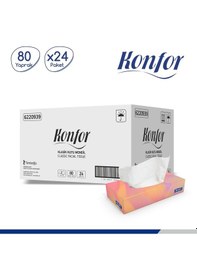 Resim Konfor Kutu Mendil 80 Yaprak 24'lü Koli 