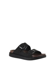 Resim Bueno Shoes Siyah Nubuk Deri Erkek Düz Terlik 11t23348 