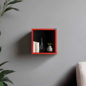 Resim adore mobilya Rainbow Genç Odası Duvar RafıKırmızı 